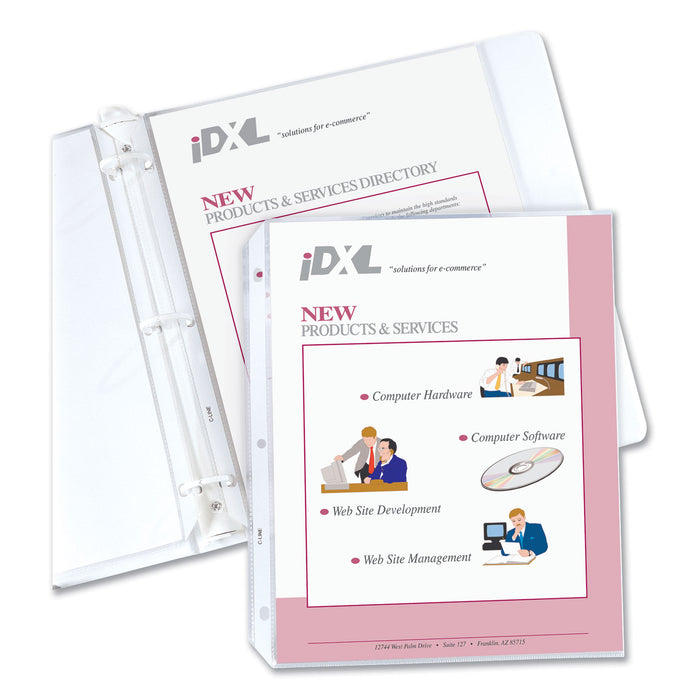 Heavyweight Polypropylene Sheet Protectors, Non-Glare, 2", 11 x 8 1/2, 100/BX