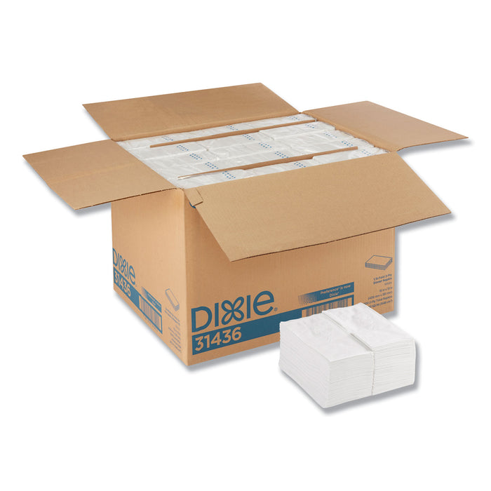 1/8 Fold Dinner Napkins, 15 x 16, White, 3000/Carton
