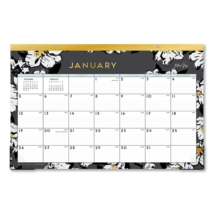 Baccara Dark Desk Pad, 17 x 11, 2021