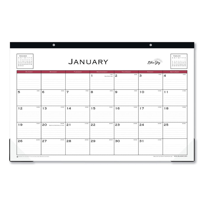 Classic Red Desk Pad, 17 x 11, 2021