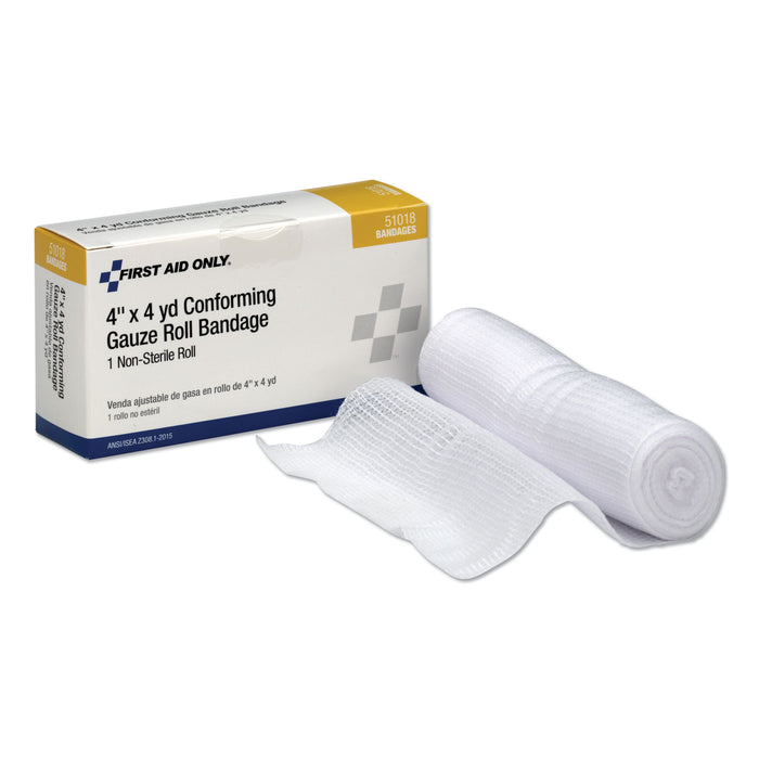 First Aid Conforming Gauze Bandage, 4" wide