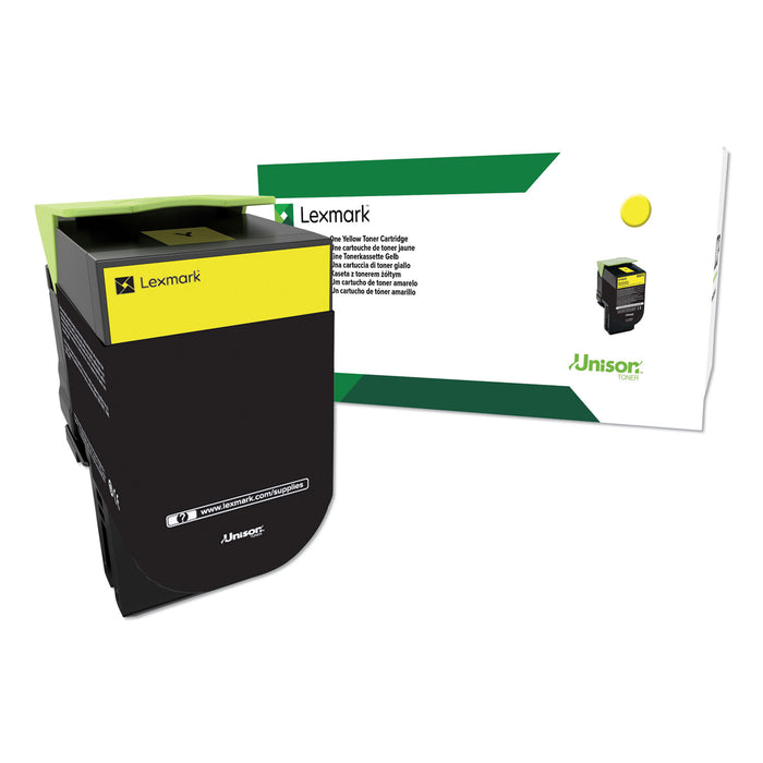 80C1HY0 Return Program High-Yield Toner, 3000 Page-Yield, Yellow