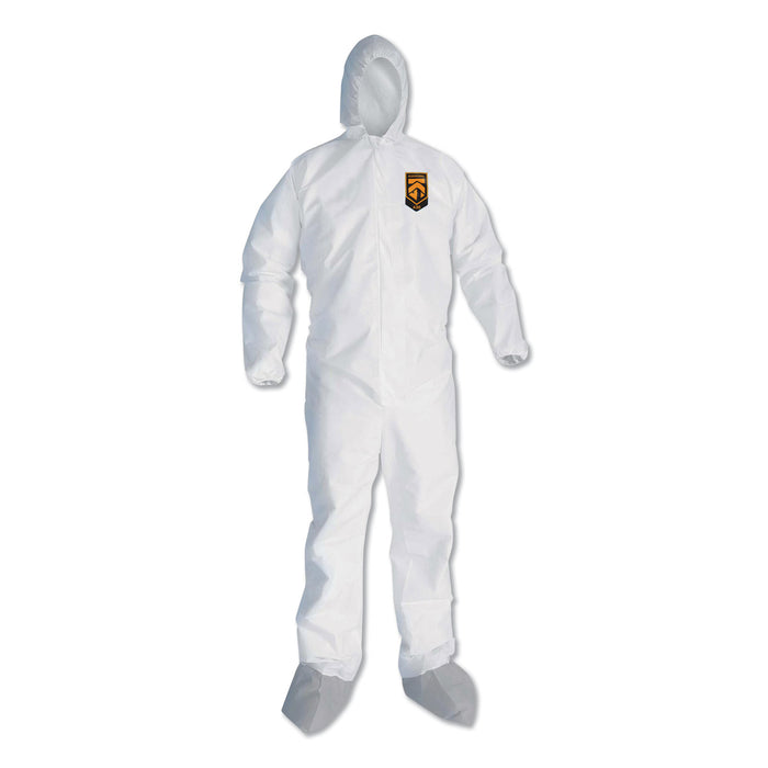 A45 Liquid/Particle Protection Surface Prep/Paint Coveralls, 2XL, White, 25/CT