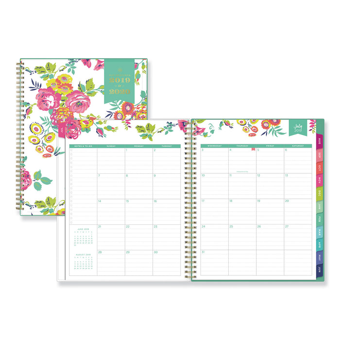 Day Designer Academic Year CYO Weekly/Monthly Planner, 11 x 8.5, White/Floral, 2020-2021