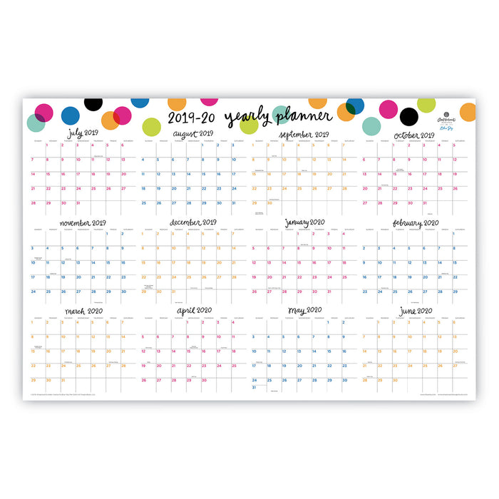 Ampersand Dots Laminated Wall Calendar, 36 x 24, 2021; 2020-2021