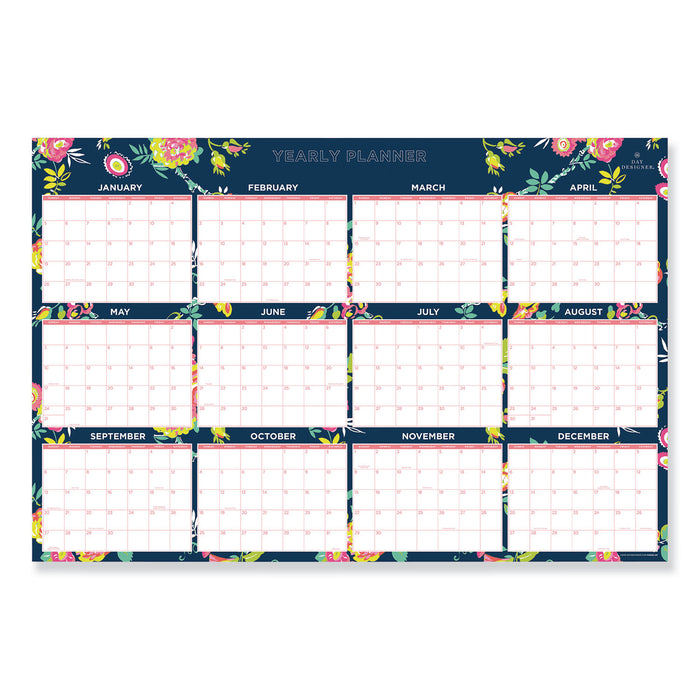 Day Designer Laminated Wall Calendar, 36 x 24, 2021