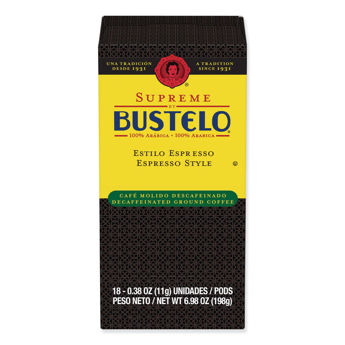 Espresso Style Decaf Coffee Pods, 18/Box, 6 Boxes/Carton