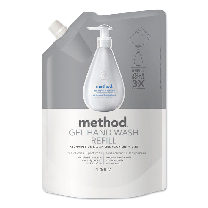 Gel Hand Wash Refill, Fragrance-Free, 34 oz