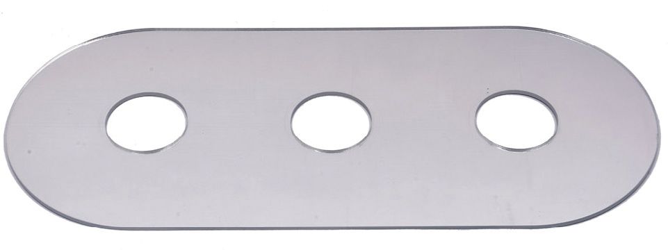 Acrylic 3 Handle Trim Cover Plate