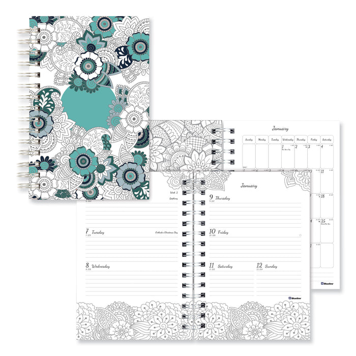 Doodleplan Weekly/Monthly Planner, 8 x 5, Botanica, 2021