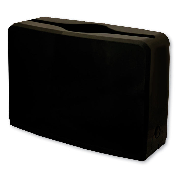Countertop Folded Towel Dispenser, 10.63" x 7.28" x 4.53", Black