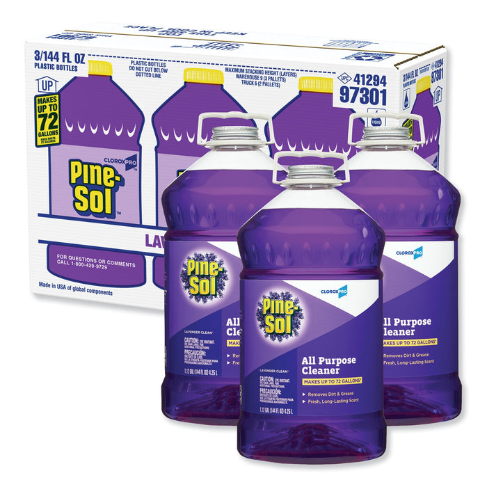 All Purpose Cleaner, Lavender Clean, 144 oz Bottle, 3/Carton