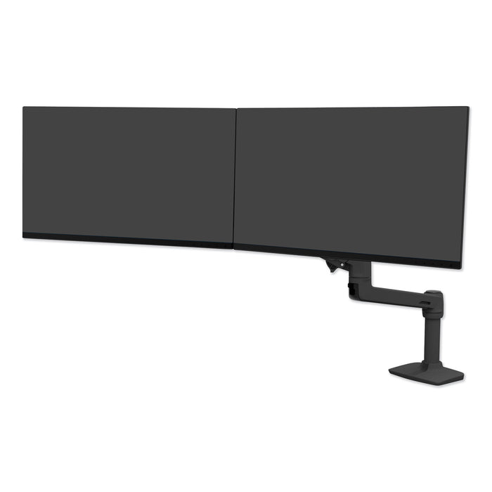 Ergotron LX Dual Direct Monitor Arm for Monitors up to 25", 33.5w x 33.5d x 21h, Matte Black