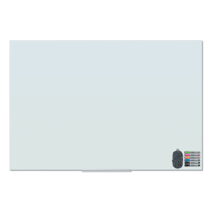 Floating Glass Dry Erase Board, 72 x 48, White