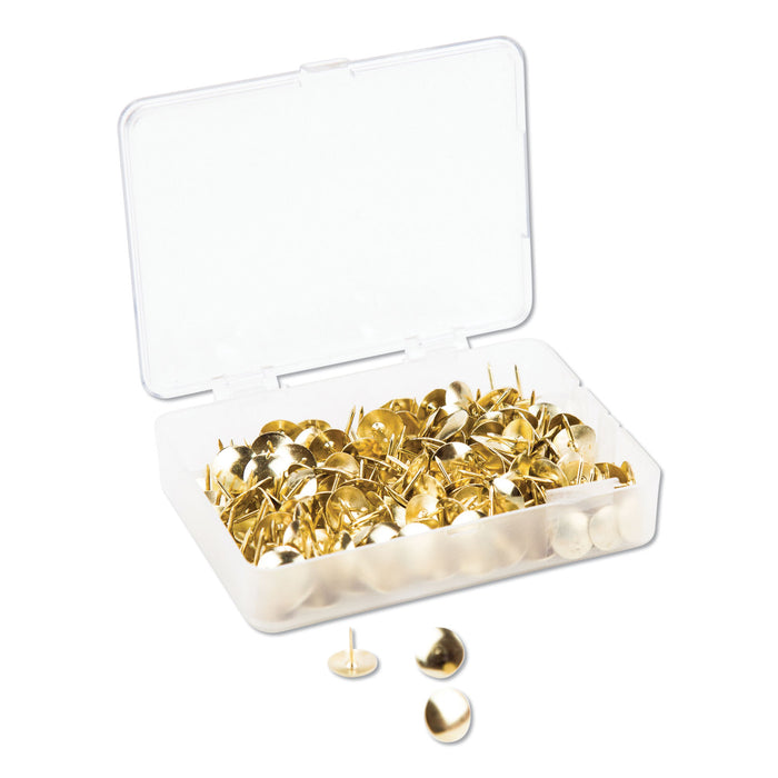 Fashion Metal Thumbtacks, Metal, Gold, 3/8", 200/Pack