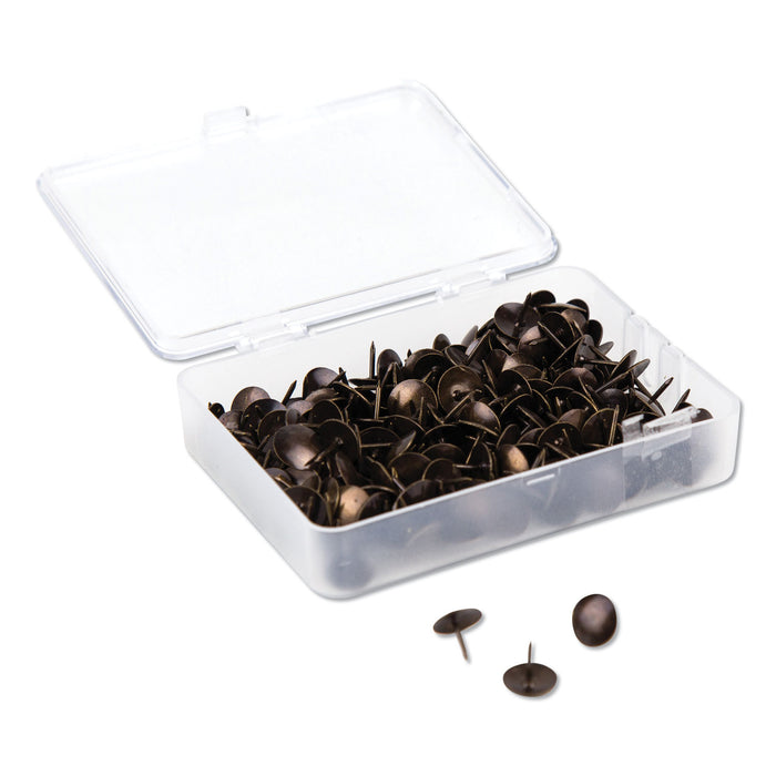 Fashion Metal Thumbtacks, Metal, Brass, 3/8", 200/Pack