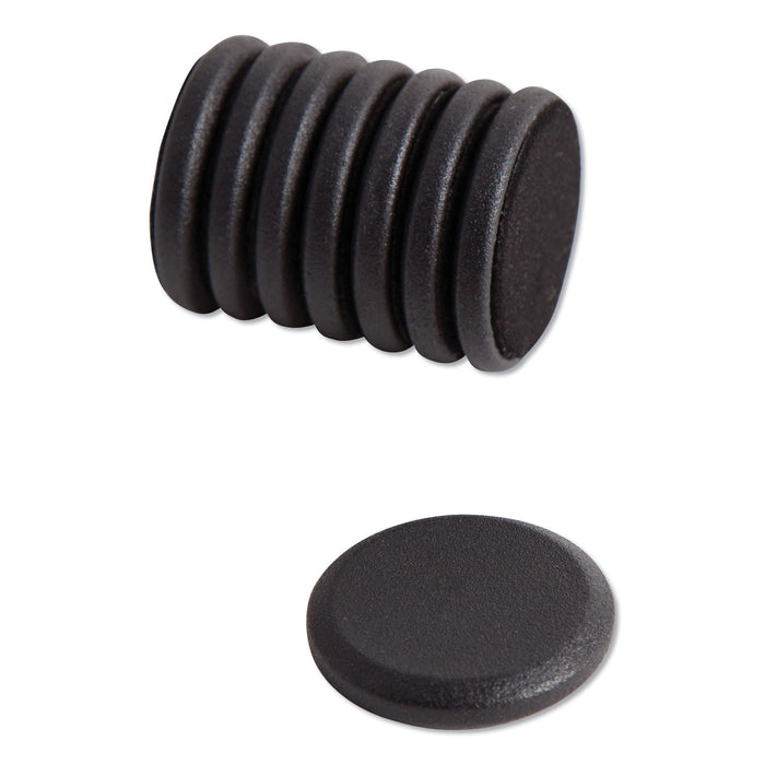 High Energy Magnets, Circle, Black, 1.25" Dia, 8/Pack