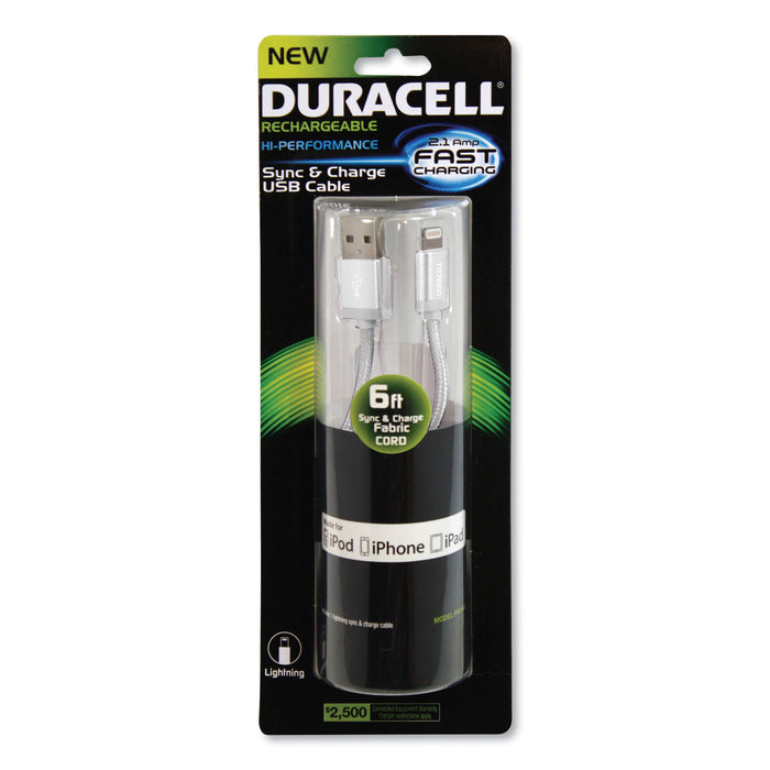 Hi-Performance Sync And Charge Cable for iPad; iPhone; iPod, Apple Lightning, 6 ft, White