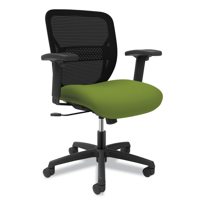 Gateway Mid-Back Task Chair with Arms, Supports up to 250 lbs, Pear Seat, Black Back, Black Base