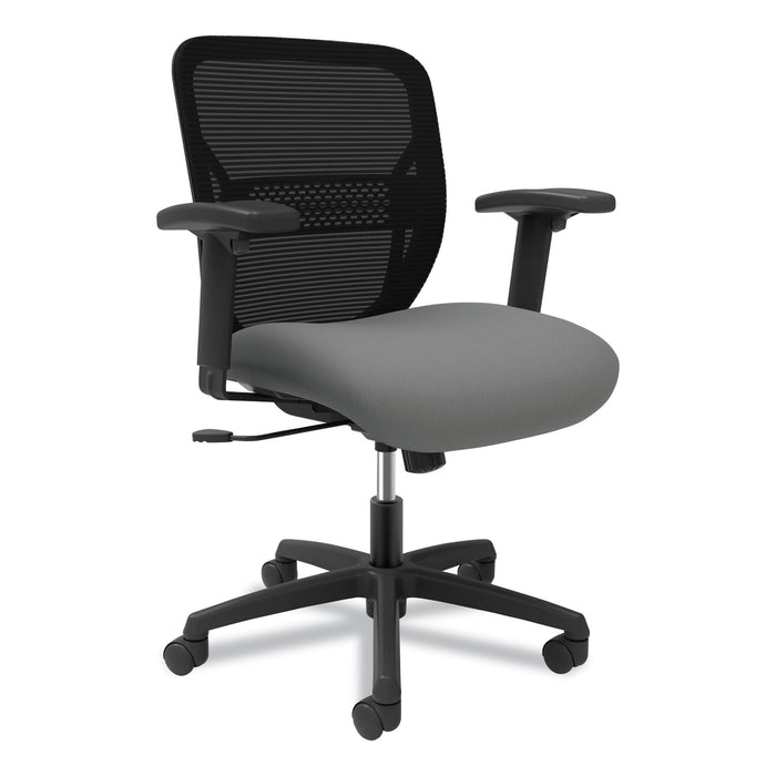 Gateway Mid-Back Task Chair with Arms, Supports up to 250 lbs, Frost Seat, Black Back, Black Base