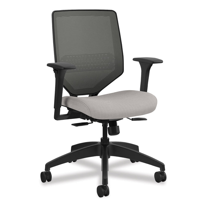 Solve Series Mesh Back Task Chair, Supports up to 300 lbs., Sterling Seat, Charcoal Back, Black Base