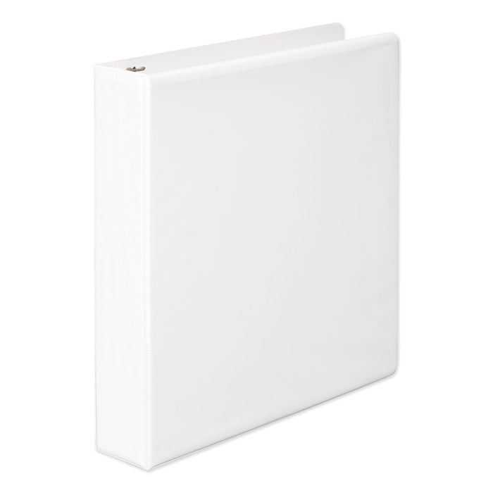 Heavy-Duty D-Ring View Binder with Extra-Durable Hinge, 3 Rings, 1.5" Capacity, 11 x 8.5, White