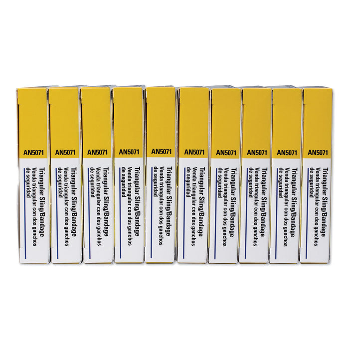 First-Aid Refill Sling/Tourniquet Triangular Bandages, 40" x 40" x 56", 10/Pack