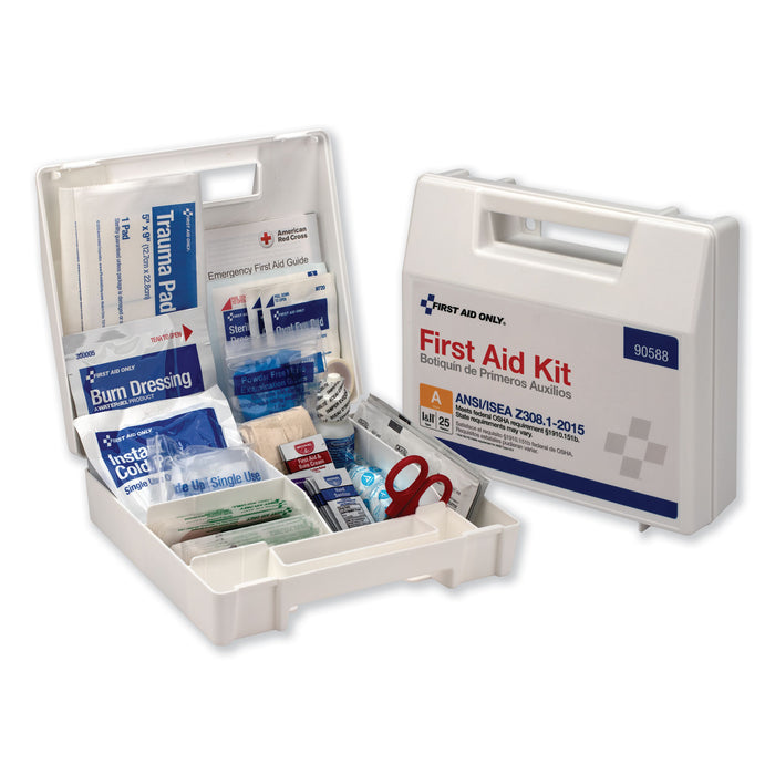 ANSI 2015 Compliant Class A Type I & II First Aid Kit for 25 People, 89 Pieces