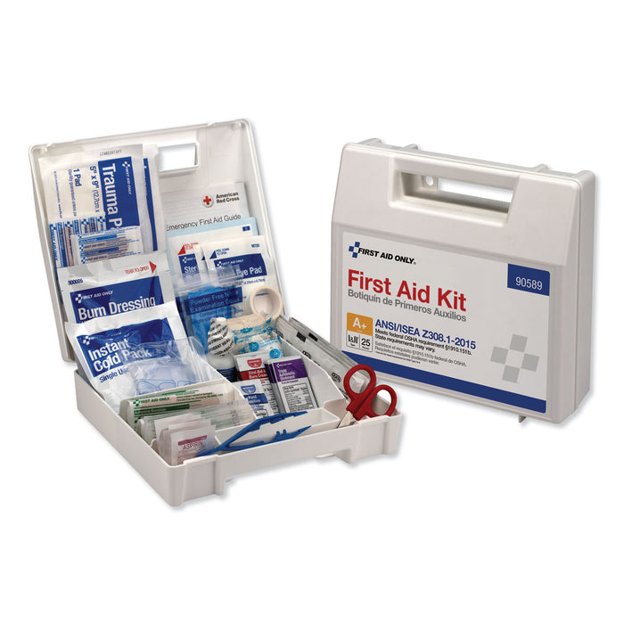 ANSI 2015 Compliant Class A+ Type I & II First Aid Kit for 25 People, 141 Pieces