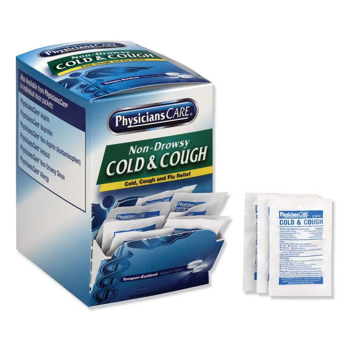 Cold and Cough Congestion Medication, Two-Pack, 50 Packs/Box