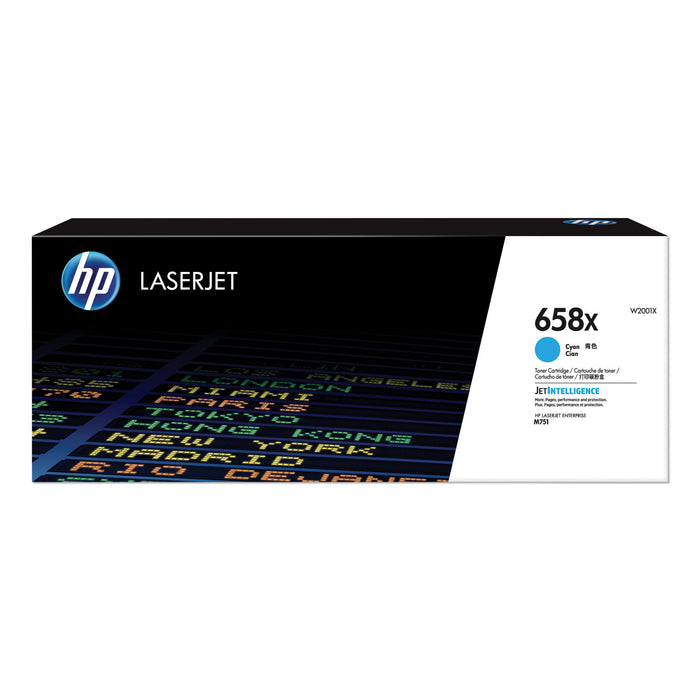 HP 658X, (W2001X) High-Yield Cyan Original LaserJet Toner Cartridge