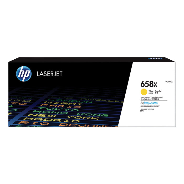 HP 658X, (W2002X) High-Yield Yellow Original LaserJet Toner Cartridge