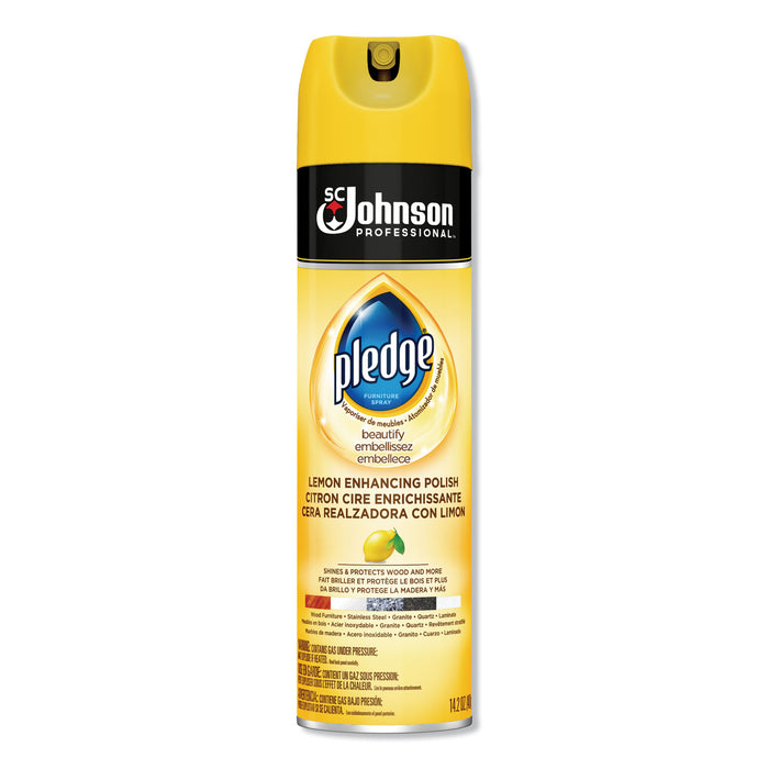 Furniture Polish, Lemon, 14.2 oz, Aerosol