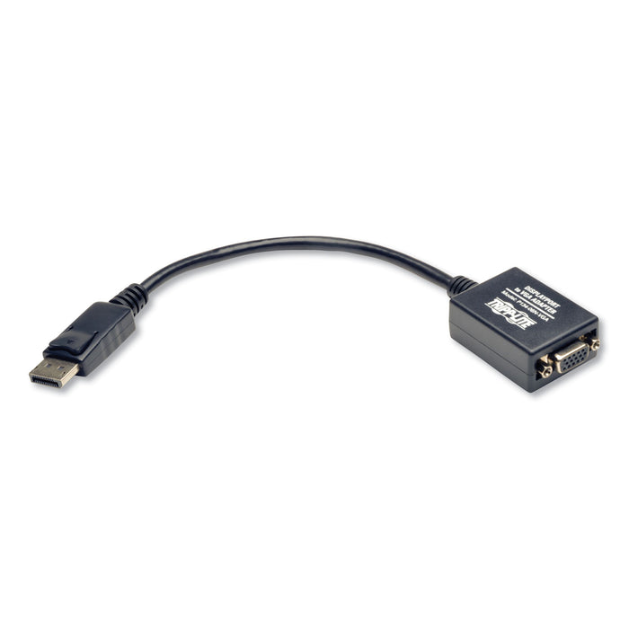 DisplayPort to VGA Cable (M/F), 6 in, Black