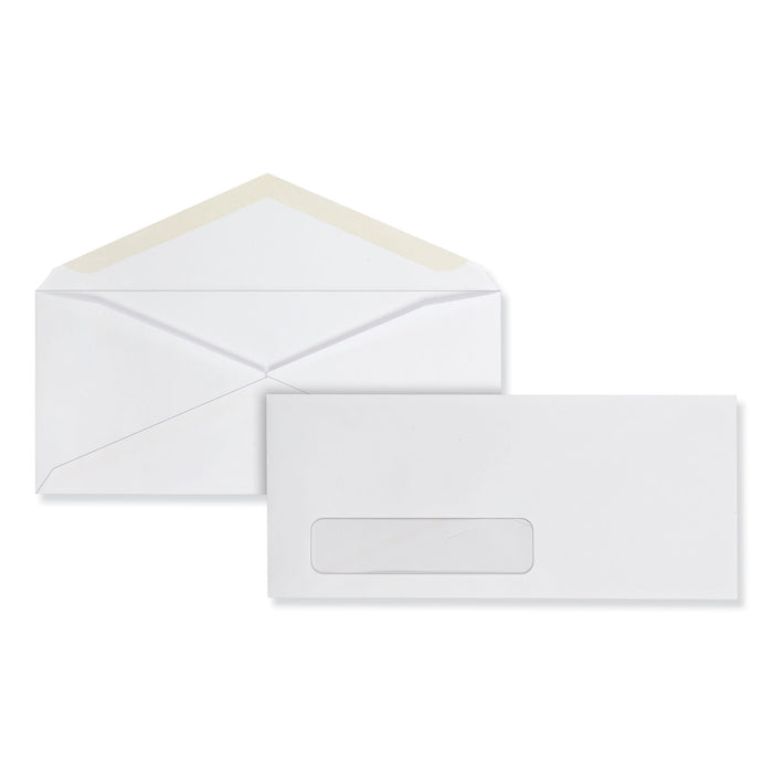 Business Envelope, #10, Monarch Flap, Gummed Closure, 4.13 x 9.5, White, 500/Box