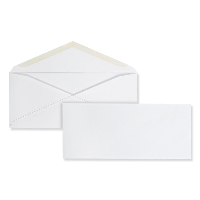 Business Envelope, #10, Monarch Flap, Gummed Closure, 4.13 x 9.5, White, 500/Box