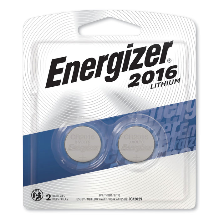 2016 Lithium Coin Battery, 3V, 2/Pack