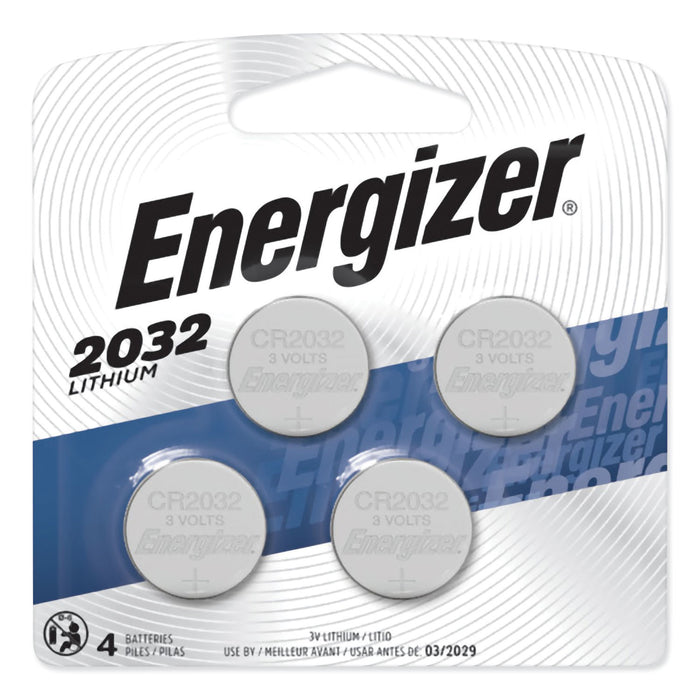2032 Lithium Coin Battery, 3V, 4/Pack