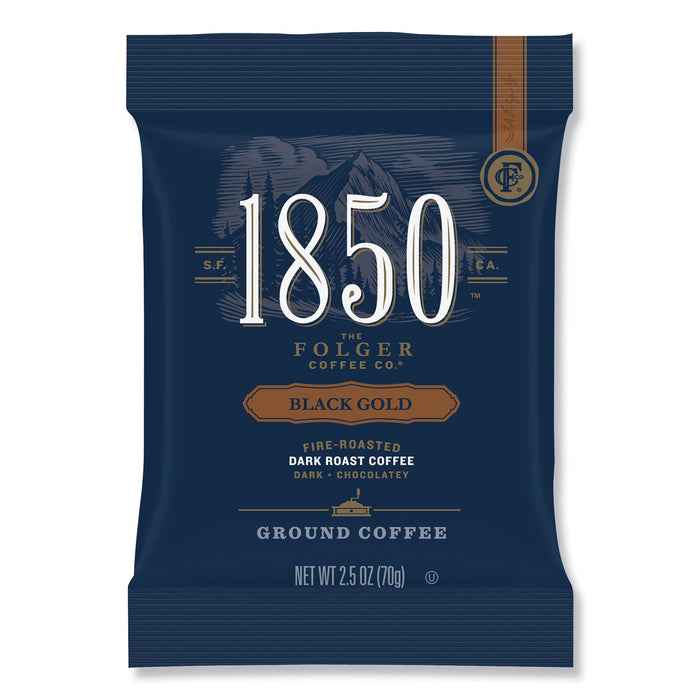 Coffee Fraction Packs, Black Gold, Dark Roast, 2.5 oz Pack, 24 Packs/Carton