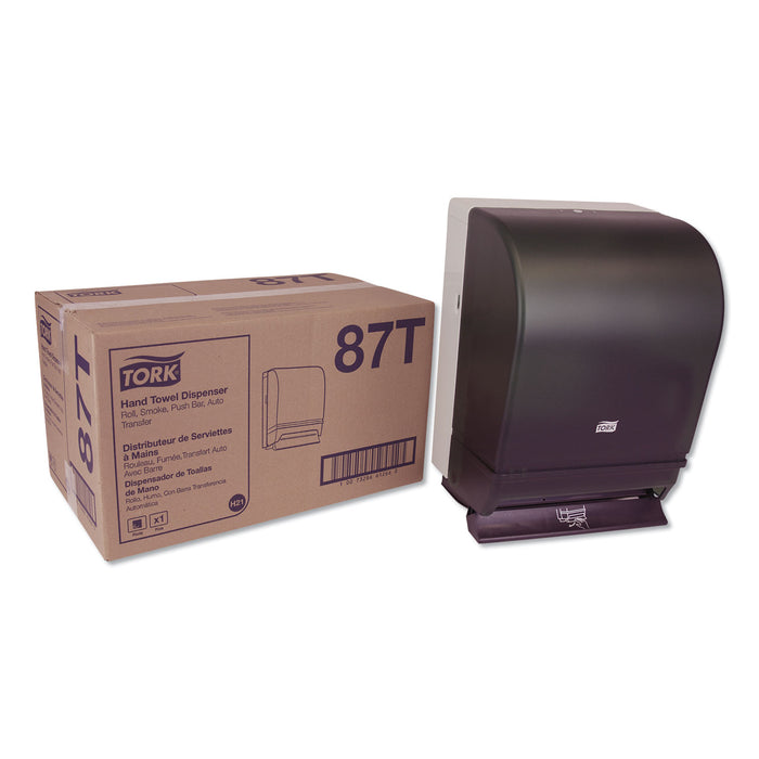 Hand Towel Roll Dispenser Push Bar, Metal/Plastic, 10.5" x 8.75" x 15.75", Gray