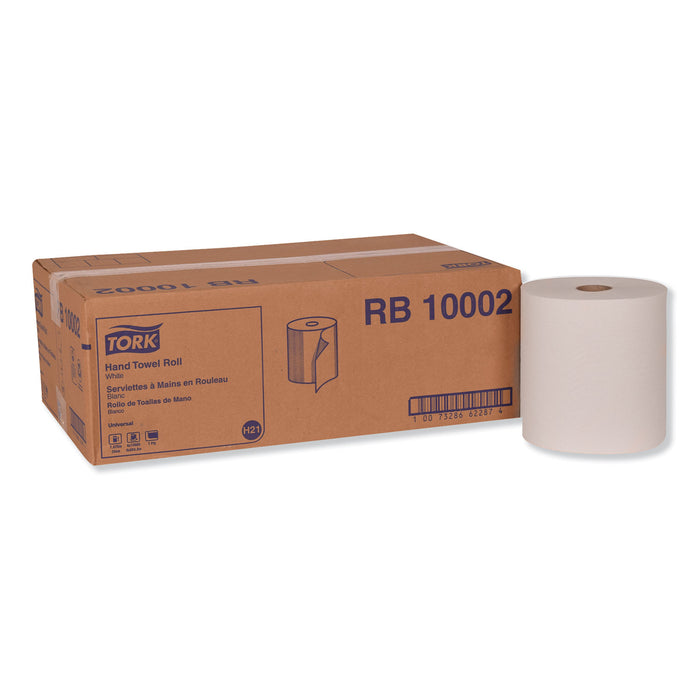 Hardwound Roll Towel, 7.88" x 1000 ft, White, 6 Rolls/Carton