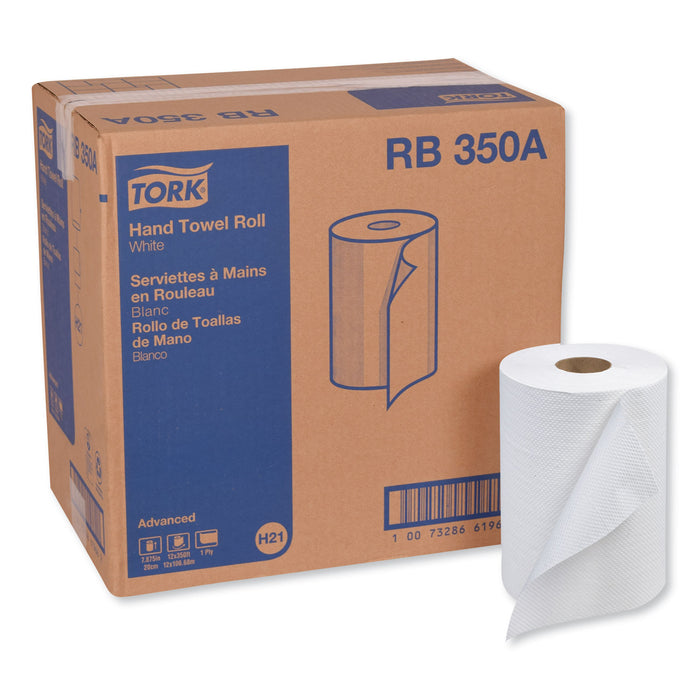 Advanced Hardwound Roll Towel, 7.88" x 350 ft, White, 12 Rolls/Carton