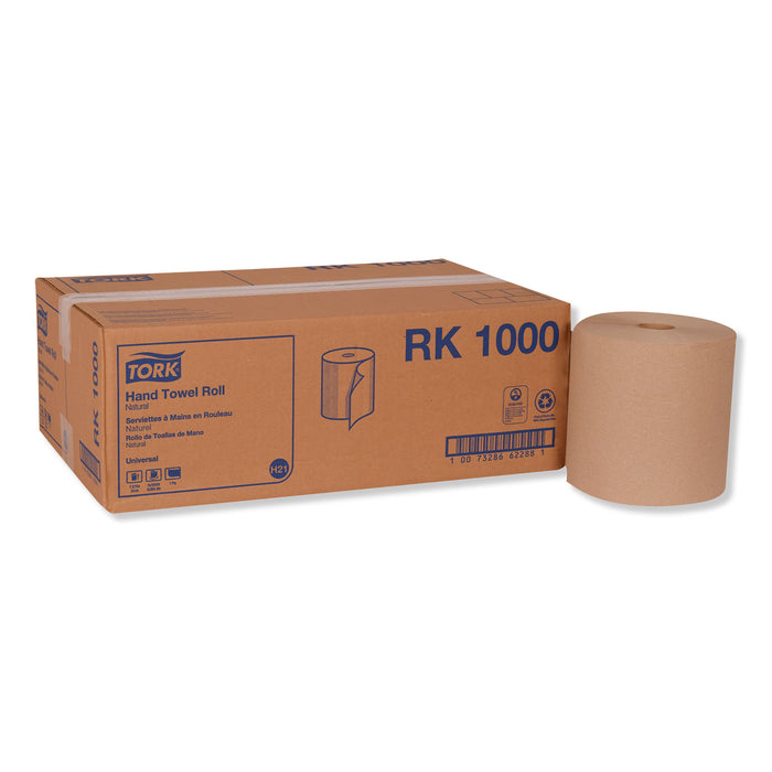 Hardwound Roll Towel, 7.88" x 1000 ft, Natural, 6 Rolls/Carton