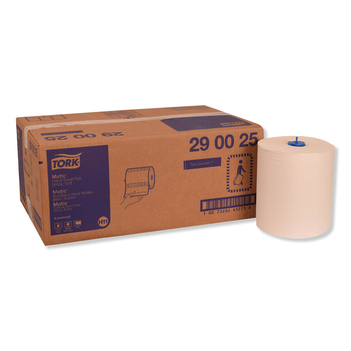 Advanced Matic Hand Towel Rolll, 8.27" x 900 ft, White, 6 Rolls/Carton
