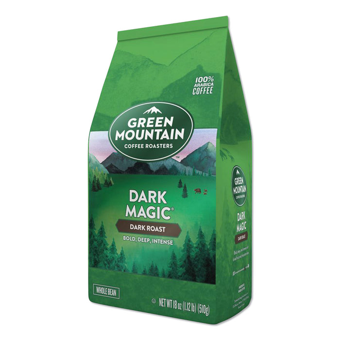 Dark Magic® Whole Bean Coffee, 18 oz Bag, 6/Carton