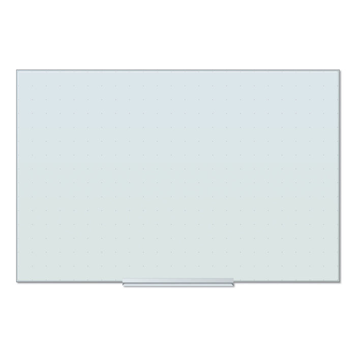 Floating Glass Ghost Grid Dry Erase Board, 36 x 24, White