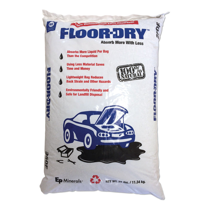 DE Premium Oil Absorbent, Diatomaceous Earth, 25lb Poly Bag