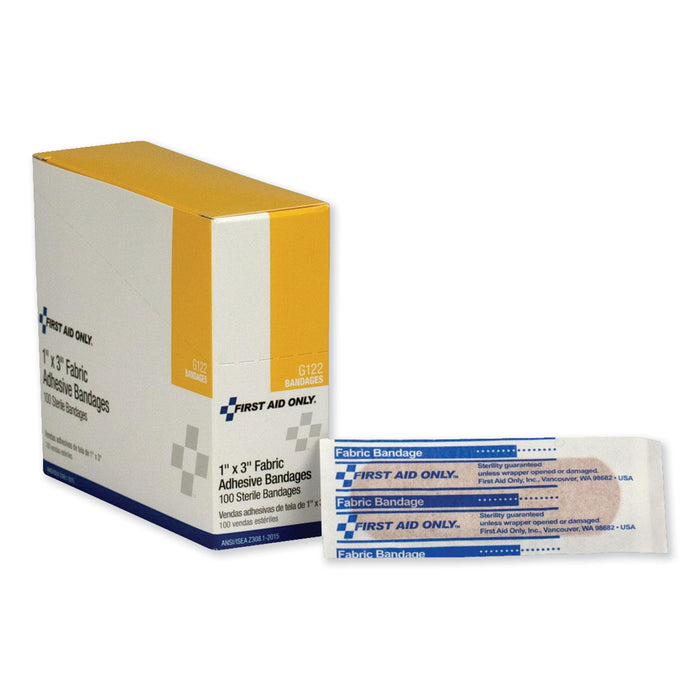 Fabric Bandages, 1" x 3", 100/Box