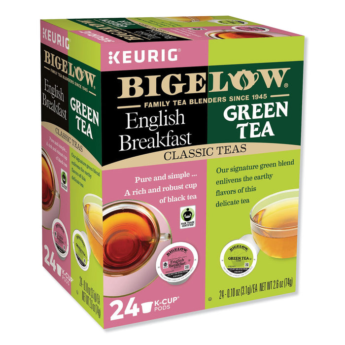 Green Tea and English Breakfast Variety Pack, 24/Box