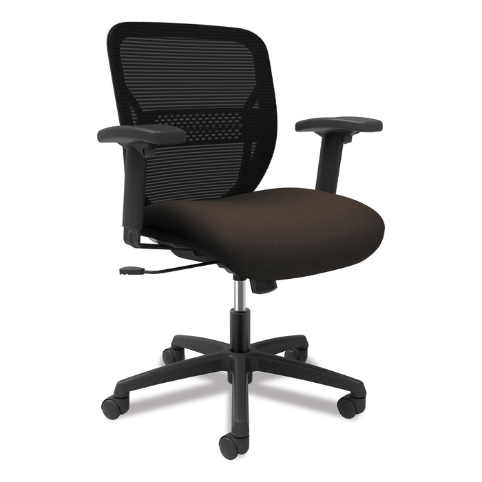Gateway Mid-Back Task Chair with Adjustable Arms, Supports Up to 250 lbs, Espresso Seat, Black Back, Black Base
